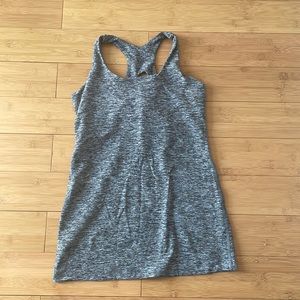 Beyond Yoga Spacedye gray racer back tank